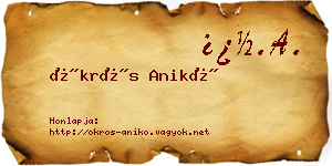Ökrös Anikó névjegykártya